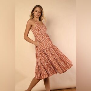Hutch copper dress with ruffles